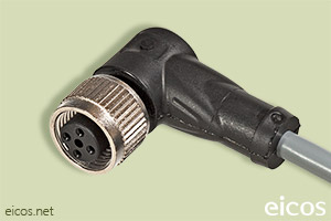 Haga clic para ampliar Conector hembra M12 90° de 4 contactos con cable de 5 metros Conector hembra M12 90° de 4 contactos con cable de 5 metros