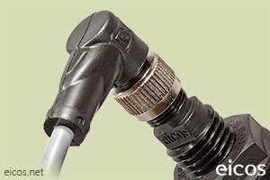 Haga clic para ampliar Montaje del conector hembra M12 90° con sensor Eicos Montaje del conector hembra M12 90° con sensor Eicos