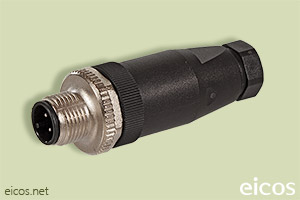 Haga clic para ampliar Conector macho M12 recto de 4 contactos Conector macho M12 recto de 4 contactos