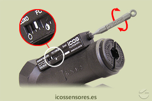 Haga clic para ampliar Ajuste de sensibilidad del sensor de flujo Eicos FC10B04 Ajuste de sensibilidad del sensor de flujo Eicos FC10B04