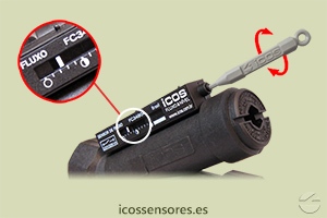 Haga clic para ampliar Ajuste de sensibilidad del sensor de flujo Eicos FC34B04 Ajuste de sensibilidad del sensor de flujo Eicos FC34B04