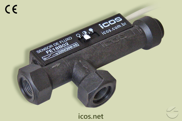 Sensor de flujo Eicos FE18B02, adecuado para bajos flujos de líquido