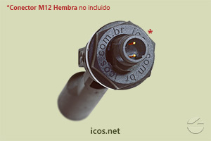Haga clic para ampliar Plug M12 del sensor de nivel Eicos LA322E-M12 Plug M12 del sensor de nivel Eicos LA322E-M12