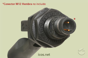 Haga clic para ampliar Plug M12 del sensor de nivel Eicos LA36-M12 Plug M12 del sensor de nivel Eicos LA36-M12