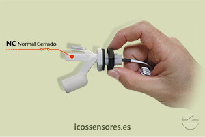 Haga clic para ampliar Funcionamiento NC del sensor de nivel LB16M-40 Funcionamiento NC del sensor de nivel LB16M-40