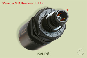 Haga clic para ampliar Plug M12 del sensor de nivel Eicos LC36-M12 Plug M12 del sensor de nivel Eicos LC36-M12