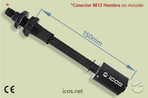 Haga clic para ampliar Sensor de nivel Eicos LE151-M12 para líquidos Sensor de nivel Eicos LE151-M12 para líquidos