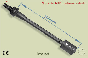 Haga clic para ampliar Sensor de nivel Eicos LE201-M12 para líquidos Sensor de nivel Eicos LE201-M12 para líquidos