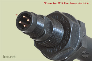 Haga clic para ampliar Plug M12 del sensor de nivel Eicos LE352-1-M12 Plug M12 del sensor de nivel Eicos LE352-1-M12