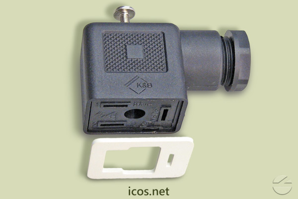 Conector DIN 43650 para conexión eléctrica de sensores Eicos