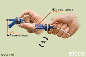 Haga clic para ampliar Funcionamiento NA o NC del sensor de nivel LF222E-40 Funcionamiento NA o NC del sensor de nivel LF222E-40