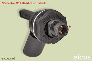 Haga clic para ampliar Plug M12 del sensor de nivel Eicos LF322E-M12 Plug M12 del sensor de nivel Eicos LF322E-M12