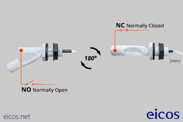 Funcionamiento NA o NC del sensor de nivel LA16M-40