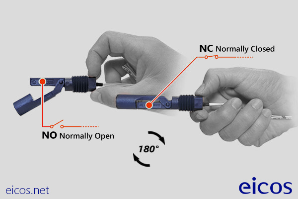 Funcionamiento NA o NC del sensor de nivel LA22N-40