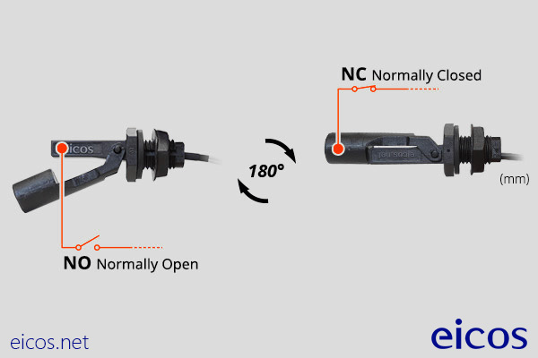 Funcionamiento NA o NC del sensor de nivel LA36M-40