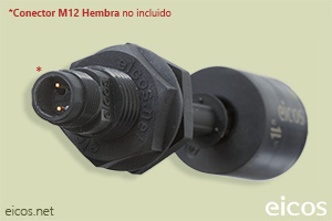 Haga clic para ampliar Plug M12 del sensor de nivel Eicos LD81-M12 Plug M12 del sensor de nivel Eicos LD81-M12