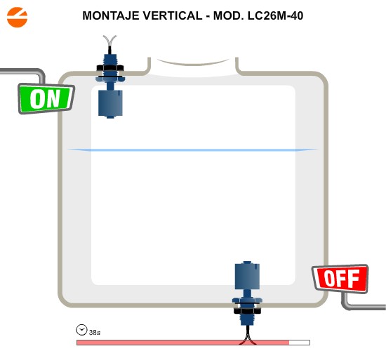 Control de Nivel con Sensor Vertical